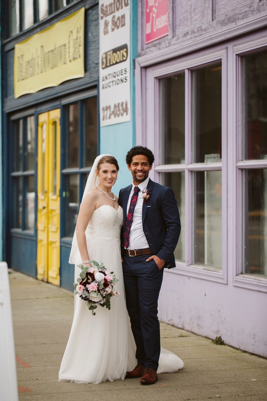 Jessica and Jorge on their wedding day